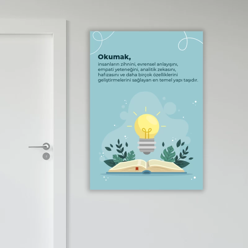 Kitap Okuma Okul Posteri