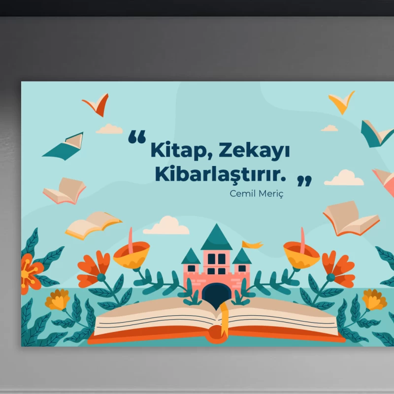 Kitap Okuma Okul Posteri -08