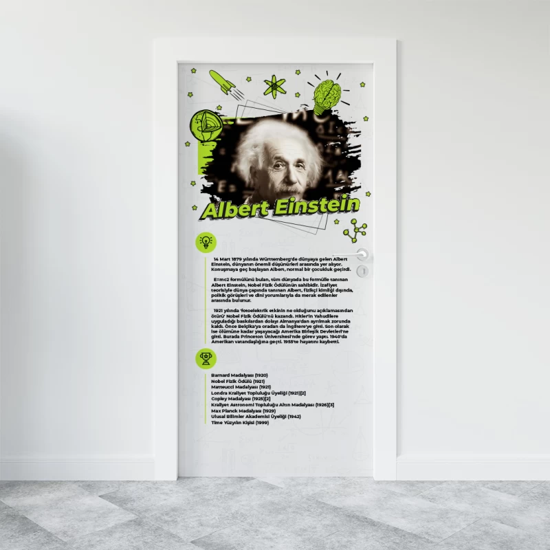 Albert Einstein Kapı Giydirme