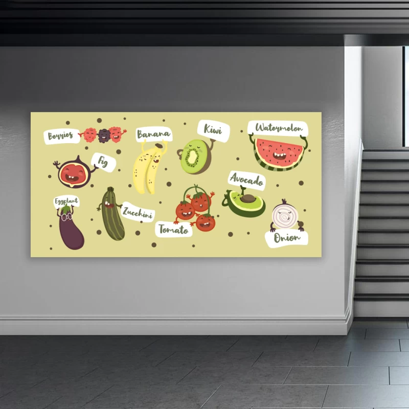 İngilizce Meyveler Okul Posteri