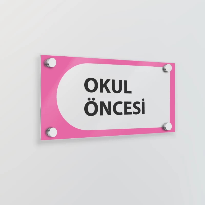Pleksi Kapı İsimliği (OKUL ÖNCESİ)