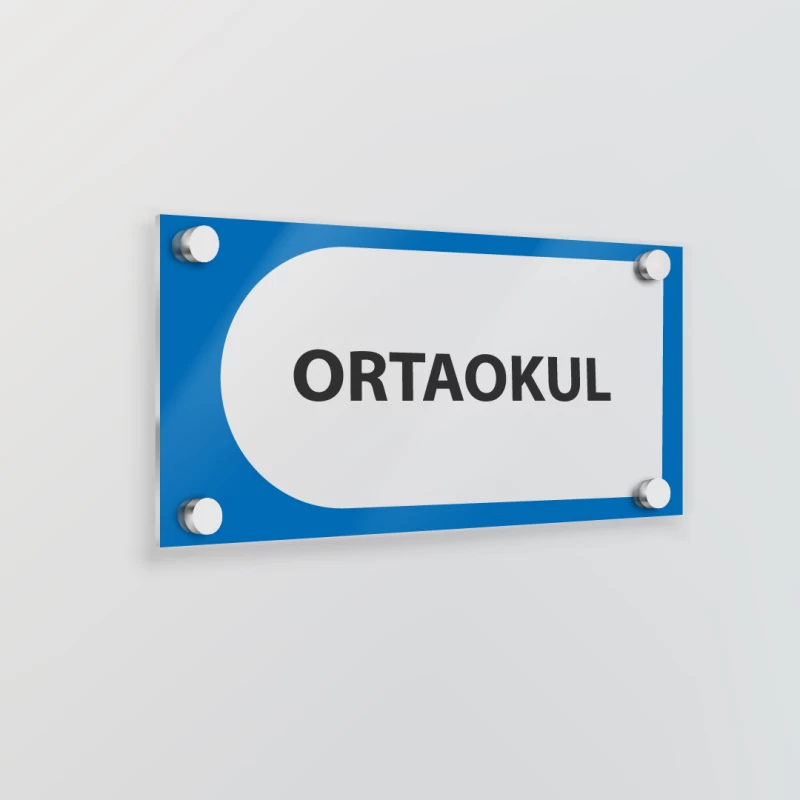 Pleksi Kapı İsimliği (ORTAOKUL)